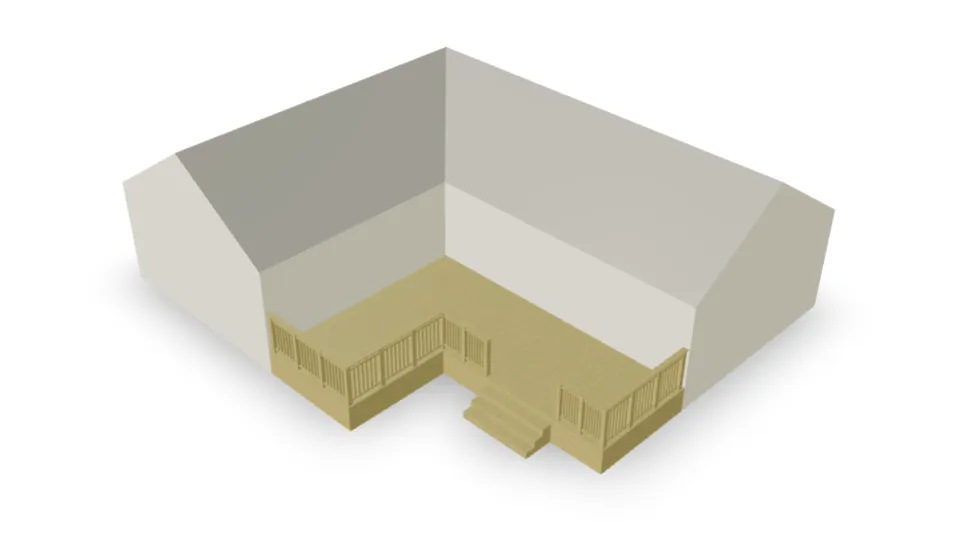 Konstruktionsbild av altan